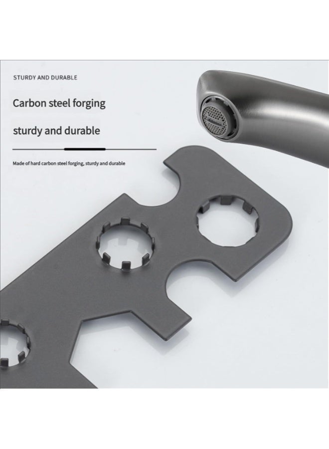 Joybos Multi-functional Sink and Faucet Wrench, Bathroom Installation Tool, For Plumbing Repairs in Confined Spaces. This Stainless Steel Universal Wrench Is Suitable for Home Maintenance, Kitchen and Bathroom Faucet Repairs. - Image 5